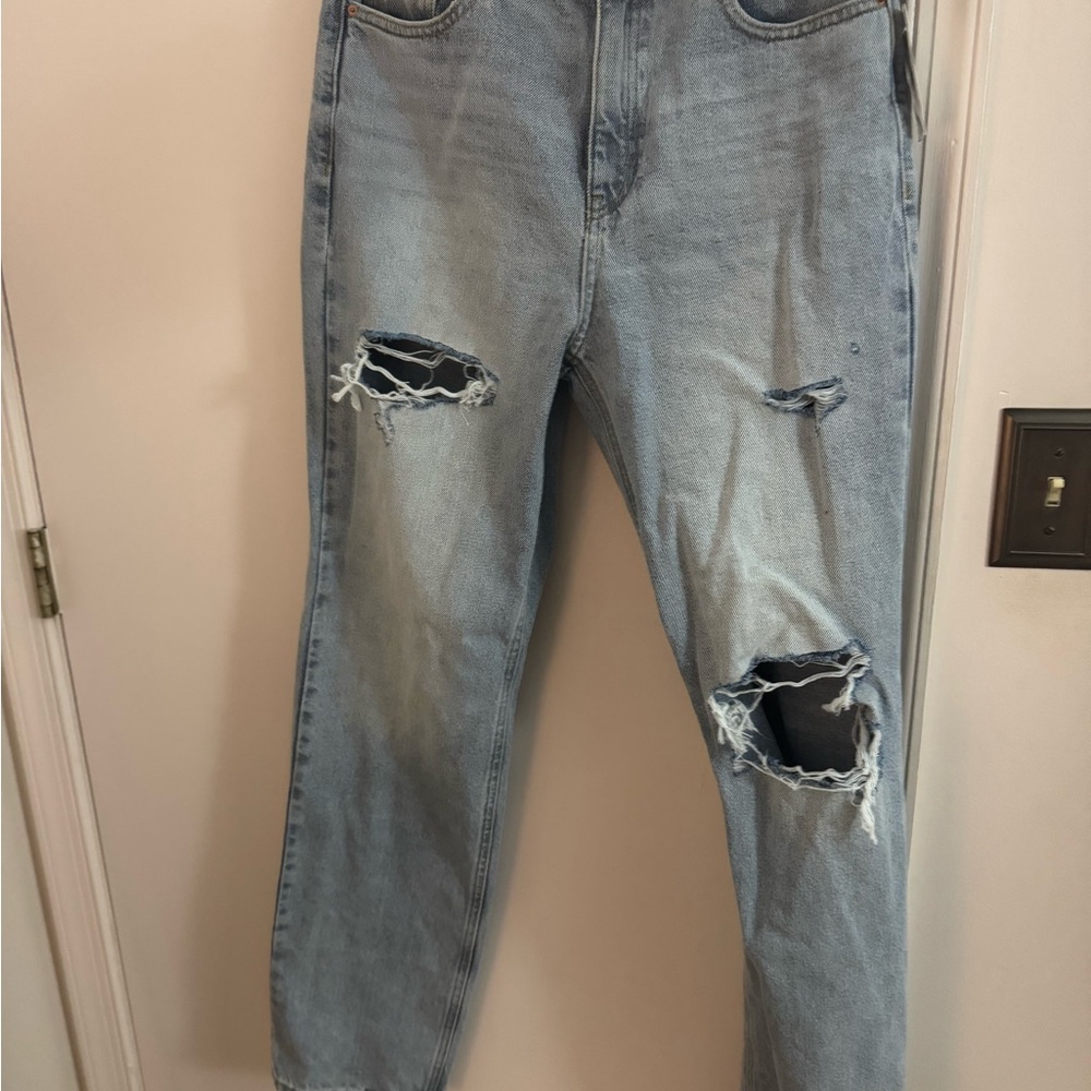 Distressed Light Blue Women's Jeans